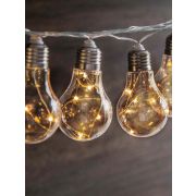 Гирлянда светодиодная «Лампочка» 40LED бел. на солнечной батарее аккумулятор AA NI-MH 600мА.ч КОСМОС KOC_SOL221