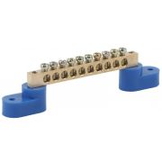 Шина N «ноль» на двух угловых изоляторах ШНИ-6х9-10-У2 NO-222-57 син. (уп.10шт) Эра Б0033437