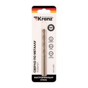 Сверло по металлу 5мм «Кобальт» (сталь HSS-Co 5% M35 P6M5K5) DIN 338 (блист.1шт) Kranz KR-91-0507