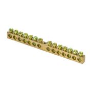 Шина PEN «ноль-земля» 8х12 14 отвер. латунь крепеж по центру PROxima EKF sn0-125-14-c