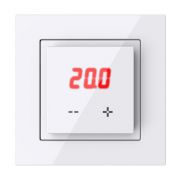 Термостат программируемый с сенсорными кнопками и датчиком темпер. пола без расписания; совместим с рамками с внутрен. размером 56х56мм Schneider Unica; Exxact и Legrand Valena бел. Extherm ET62(43)