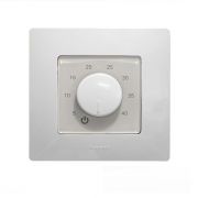 Термостат механический с ручным управлением; датчиком темпер. пола; под рамку Legrand Etica бел. Extherm Th-HF-E-W