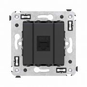 Розетка компьютерная 1-м СП Avanti «Черный матовый» RJ45 кат.6 без шторок механизм DKC 4412693