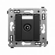 Розетка телевизионная проходная TV СП Avanti «Черный матовый» DKC 4412513