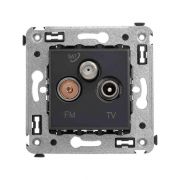 Розетка телевизионная TV/FM/SAT СП Avanti «Черный матовый» DKC 4412533
