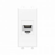 Розетка телефонная 1мод. Avanti «Белое облако» RJ12 без шторок модульная механизм DKC 4400611