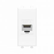 Розетка компьютерная 1мод. Avanti «Белое облако» RJ45 кат.6 без шторок модульная механизм DKC 4400691