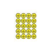 Наклейка знак электробезопасности «Заземление» d20мм (20шт на листе) Rexant 56-0010