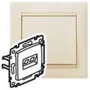 Розетка компьютерная 2-м СП Valena RJ45 кат.5E UTP на винтах механизм сл. кость Leg 774139