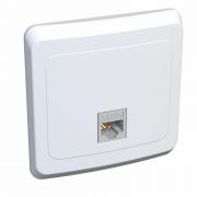 Розетка телефонная 1-м СП Этюд бел. SE TELC-001B