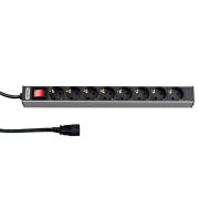 Блок розеток 10А SHT19-8SH-S-2.5IEC 19дюйм с выкл. кабель 2.5м Hyperline 26417