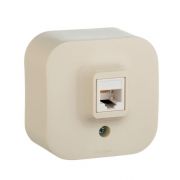 Розетка компьютерная 1-м ОП Quteo RJ45 кат.5E UTP сл. кость IEK 782254