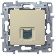 Розетка телефонная 1-м СП Etika RJ11 механизм сл. кость IEK 672340