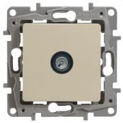 Розетка телевизионная проходная TV СП Etika 14дБ 5-862МГц механизм сл. кость Leg 672363