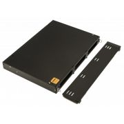 Бокс оптический FO-19V-1U-3хSLT-W130H30-24UN-BK универс. выдвижной 19дюйм от 8 до 24 портов (SC duplex LC ST FC) (со спайс. пласт. без пигтейлов. и прох. адапт.) черн. Hyperline 401216