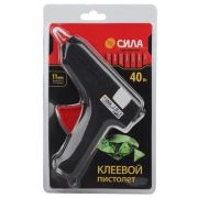 Термопистолет клеевой SGG40-01 40Вт под стержень 11мм (в комл. 11ммх7см 2ш) СИЛА Б0046683
