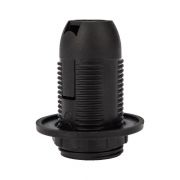 Патрон пластиковый термостойкий подвесной с кольцом E14 черн. Rexant 11-8827