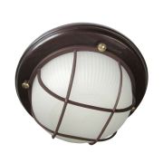 Светильник НПП 03-60-014 «Самарканд» 1302 IP65 кругл. малый матов./корпус с решеткой дерево венге (инд. упак.) Элетех 1005500977