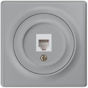 Розетка компьютерная 1-м СП Florence RJ45 кат.5E механизм сер. (1E20701302) OneKeyElectro 2172839