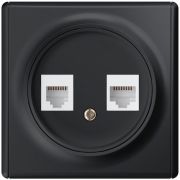 Розетка компьютерная 2-м СП Florence RJ45 кат.5E механизм черн. (1E20901303) OneKeyElectro 2172818