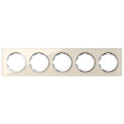 Рамка 5-м Garda горизонт. стеклянная беж. 2E52501301 OneKeyElectro 2234933
