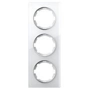 Рамка 3-м Garda вертикал. стеклянная бел. 2E52311300 OneKeyElectro 2234945