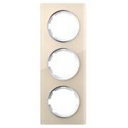 Рамка 3-м Garda вертикал. стеклянная беж. 2E52311301 OneKeyElectro 2234947