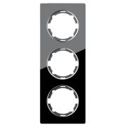 Рамка 3-м Garda вертикал. стеклянная чер. 2E52311303 OneKeyElectro 2234951