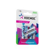 Элемент питания алкалиновый AAA/LR03 BP-6 (блист.6шт) КОСМОС KOCLR03BL6