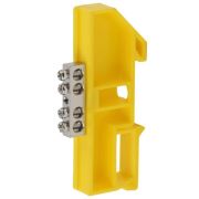 Шина PE «земля» на DIN-изоляторе ШНИ-6х9-4 NO-222-89-1 никелирован. Д желт. Эра Б0044138