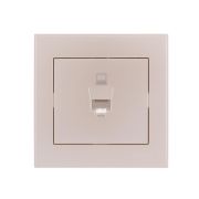 Розетка компьютерная 1-м СП Rain RJ45 жемчуж./бел. перламутр. LEZARD 703-3030-139