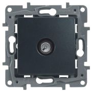 Розетка телевизионная проходная TV СП Etika 14дБ 5-862МГц механизм антрацит IEK 672663