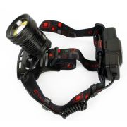 Фонарь аккумуляторный налобный E1335 2LED 4Вт фокус 4 режима аккум. 3.7В метал. черн. (бокс) Ultraflash 13905