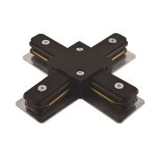 Коннектор X-образный PTR CX-BL накладной/подвесной шинопровод черн. Pro JazzWay 5010871