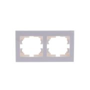 Рамка 2-м Rain горизонт. без вставки бел. LEZARD 703-0202-147