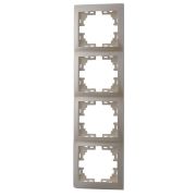 Рамка 4-м Mira вертикал. жемчуж./бел. перламутр. LEZARD 701-3000-154