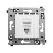 Розетка телефонная 1-м СП Avanti «Белое облако» RJ12 DKC 4400313