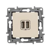 Розетка USB 2-м СП 2мод. Etika 240В/5В 2400мА механизм сл. кость IEK 672394