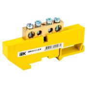 Шина PE «земля» на DIN-изол. ШНИ-8х12-4-Д-Ж IEK YNN10-812-4D-K05