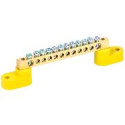 Шина PE «земля» ШНИ-6х9-12-У2-Ж на двух угловых изоляторах IEK YNN10-69-12C2-K05