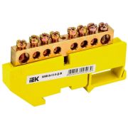 Шина PE «земля» на DIN-изол. ШНИ 8х12-8-Д-Ж IEK YNN10-812-8D-K05