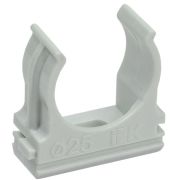 Держатель для труб (клипса) CF25 с защелкой (уп.10шт) IEK CTA10D-CF25-K41-010