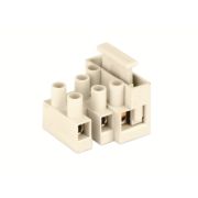 Колодка клеммная винтовая 4х4кв.мм 32А полипропилен 450В с 1 плавк. вставкой DKC 1334