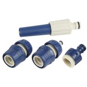 Комплект для полива (наконечник штуцер коннектор коннектор с аквастопоом) (1/48) Green Apple Б0017858