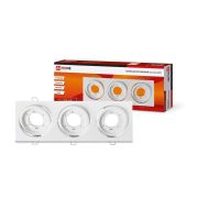 Светильник точечный GX53R-3ST 3RW GX53 IP20 230В встраив. поворотн. тройной метал. бел. IN HOME 4690612021577