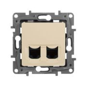 Розетка компьютерная 2-м СП Etika RJ45 кат.5E UTP механизм сл. кость IEK 672355