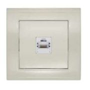 Розетка компьютерная 1-м СП Бриллиант сл. кость UNIVersal 7948820
