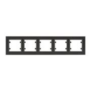 Рамка 5-м Karea горизонт. дым. металлик Makel 56050705