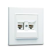 Розетка компьютерная двойн. СП Karea 16А IP20 CAT 5 бел. Makel 56001036