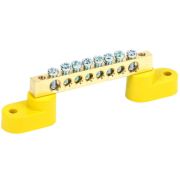 Шина PE «земля» ШНИ-6х9-8-У2-Ж на двух угловых изоляторах IEK YNN10-69-8C2-K05